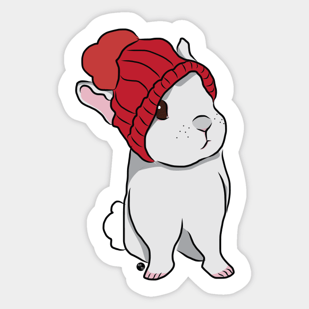 Winter Baby Bunny Sticker by AltTabStudio